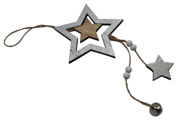Závěsná dekorace Hvězda s rolničkou – 16 cm 3001131