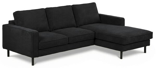 ROHOVÁ SEDAČKA, textil, černá Livetastic - Sedací soupravy, Online Only