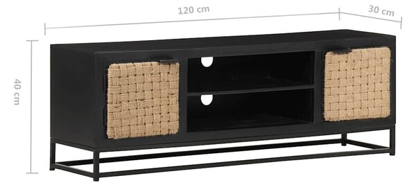 TV stolek 120 x 30 x 40 cm masivní mangovníkové dřevo 323496