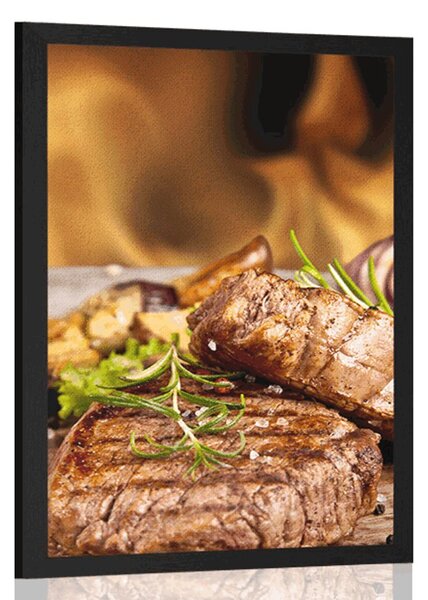 Plakát grilovaný hovězí steak