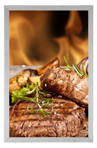 Plakát grilovaný hovězí steak