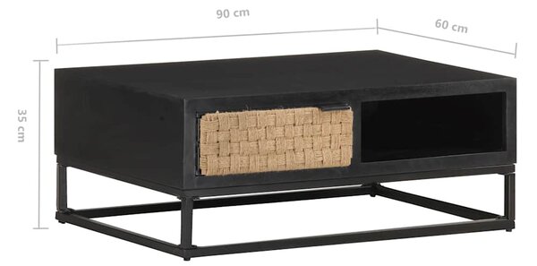 Konferenční stolek 90 x 60 x 35 cm masivní mangovníkové dřevo 323497