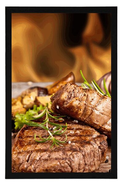 Plakát grilovaný hovězí steak