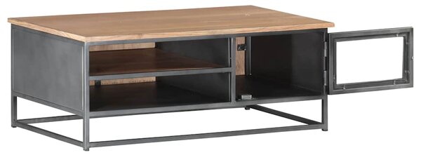Konferenční stolek šedý 90 x 50 x 35 cm masivní akáciové dřevo 323500