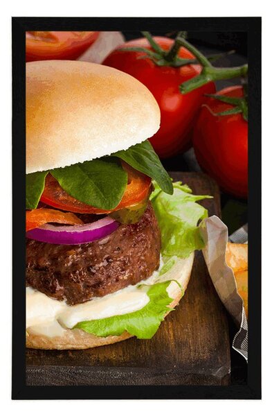 Plakát americký hamburger
