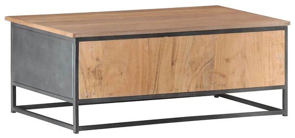 Konferenční stolek šedý 90 x 50 x 35 cm masivní akáciové dřevo 323500