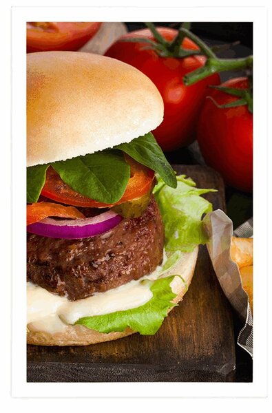 Plakát americký hamburger