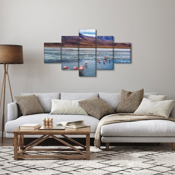 Obraz - Plameňáci (125x70 cm)