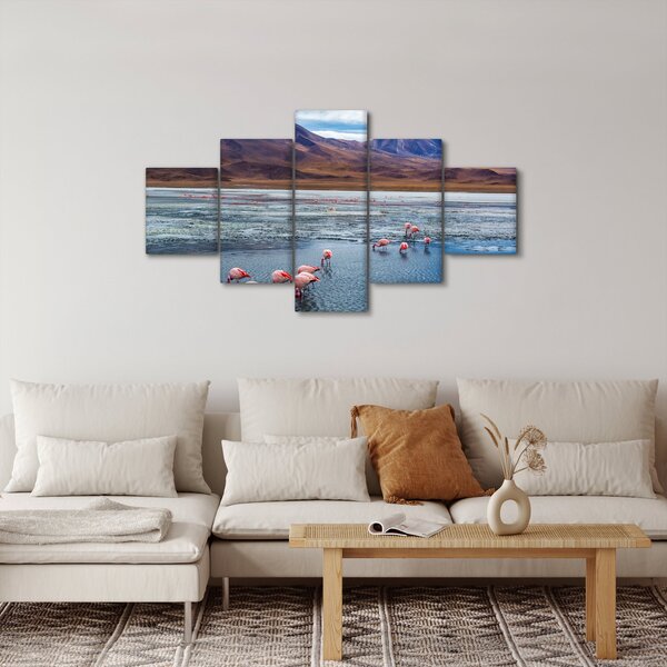 Obraz - Plameňáci (125x70 cm)