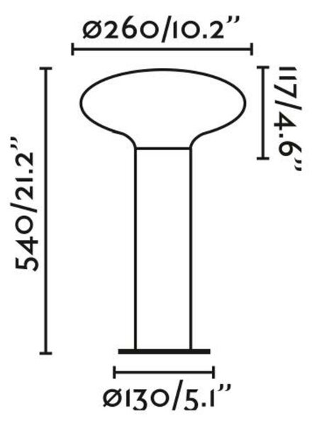FARO BLUBS sloupková lampa, tmavě šedá, H610
