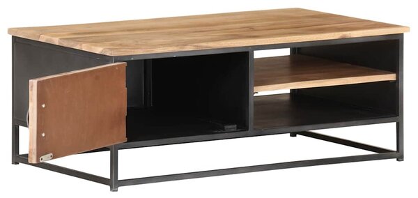 Konferenční stolek šedý 90 x 50 x 35 cm masivní akáciové dřevo 323526