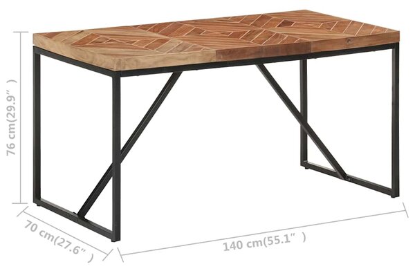 Jídelní stůl 140 x 70 x 76 cm masivní akácie a mangovník 323548