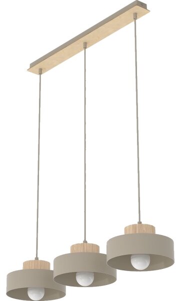Lustr na lanku KIVI 3xE27/15W/230V béžová