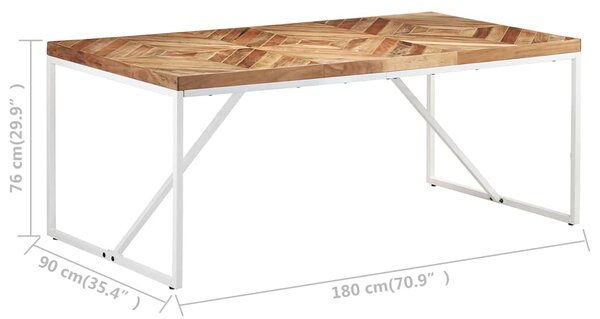 Jídelní stůl 180 x 90 x 76 cm masivní akácie a mangovník 323551