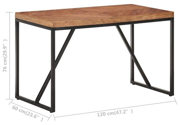 Jídelní stůl 120 x 60 x 76 cm masivní akácie a mangovník 323546