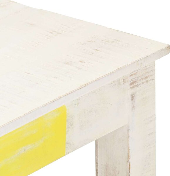 Konferenční stolek bílý 110x60x45 cm masivní mangovníkové dřevo 323555