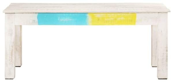 Konferenční stolek bílý 110x60x45 cm masivní mangovníkové dřevo 323555