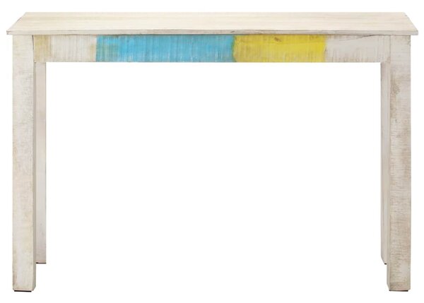 Konzolový stolek bílý 115 x 35 x 77 cm hrubé mangovníkové dřevo 323556