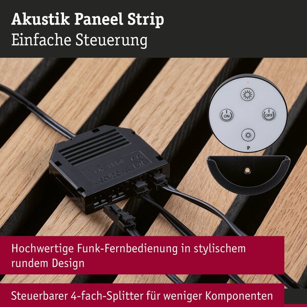 P 79574 LED Strip Akustický Panel základní sada 2,4m RGB černá - PAULMANN
