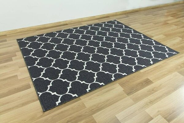 Makro Abra Kusový koberec Clover 29 tmavě šedý Rozměr: 150x300 cm