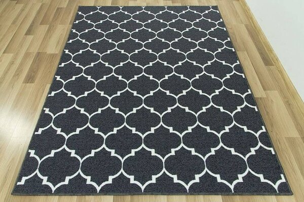 Makro Abra Kusový koberec Clover 29 tmavě šedý Rozměr: 150x300 cm