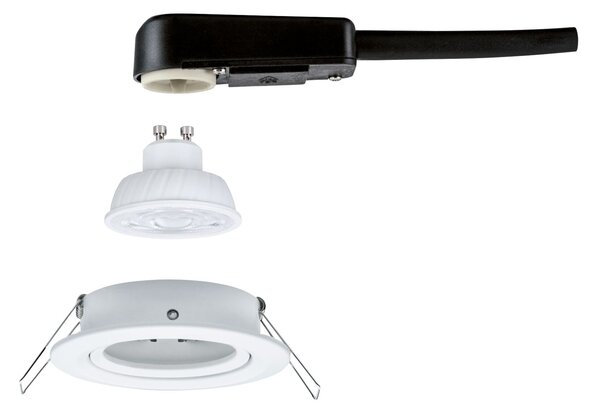 P 92324 LED vestavné svítidlo 3-krokové-stmívatelné Nova GU10 Flat výklopné 4,9W 230V stmívatelné 2700K bílá mat - PAULMANN