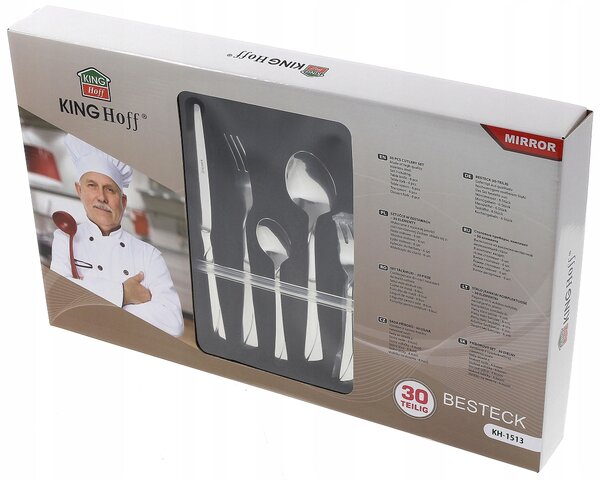 30dílná sada příborů lesklá Kinghoff KH-1513 pro 6 osob