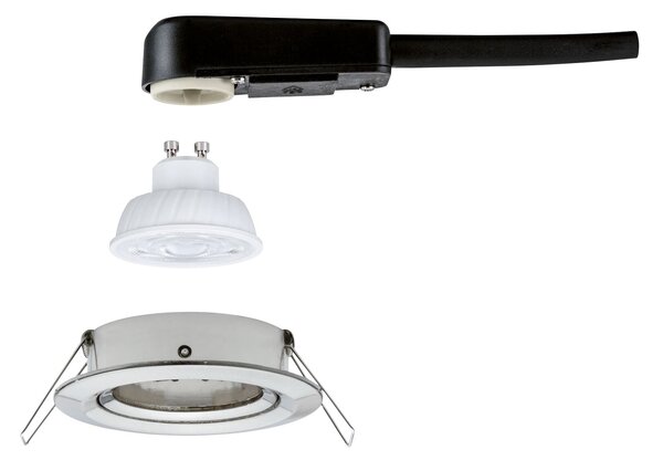 P 92325 LED vestavné svítidlo 3-krokové-stmívatelné Nova GU10 Flat výklopné 4,9W 230V stmívatelné 2700K kov kartáčovaný - PAULMANN