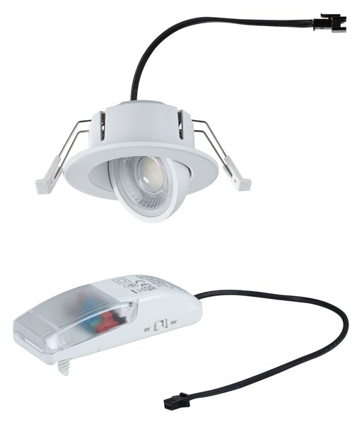 P 92411 LED vestavné svítidlo Zina IP65 5W / 8W 230V stmívatelné 2700 - 4000K bílá mat - PAULMANN