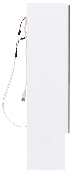 LED koupelnová zrcadlová skříňka bílá 80 x 15 x 60 cm MDF 323604