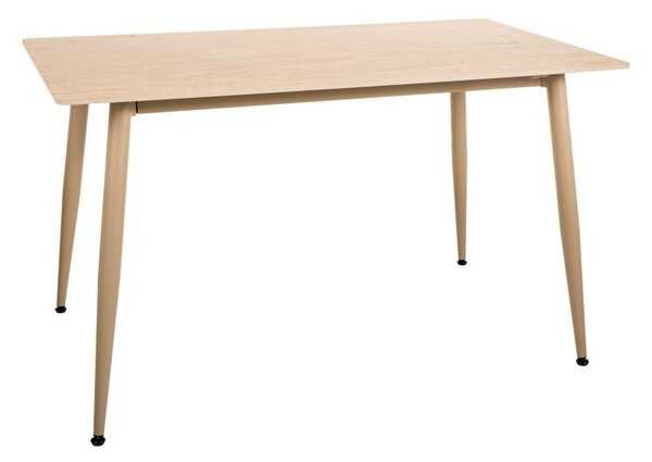 Jídelní stůl TALVEN s keramickou travertinovou deskou 130x70 cm, travertin/kašmír