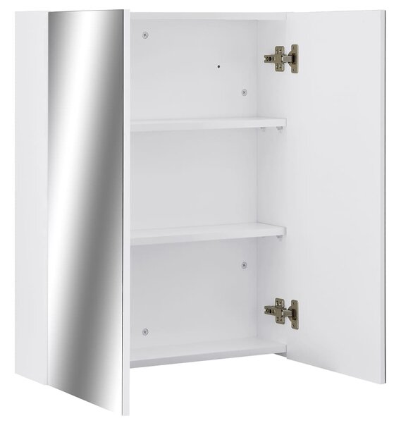 323607 Bathroom Mirror Cabinet White 60x15x75 cm MDF 323607