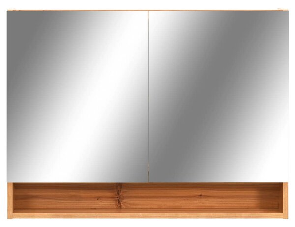 LED koupelnová zrcadlová skříňka dub 80 x 15 x 60 cm MDF 323606