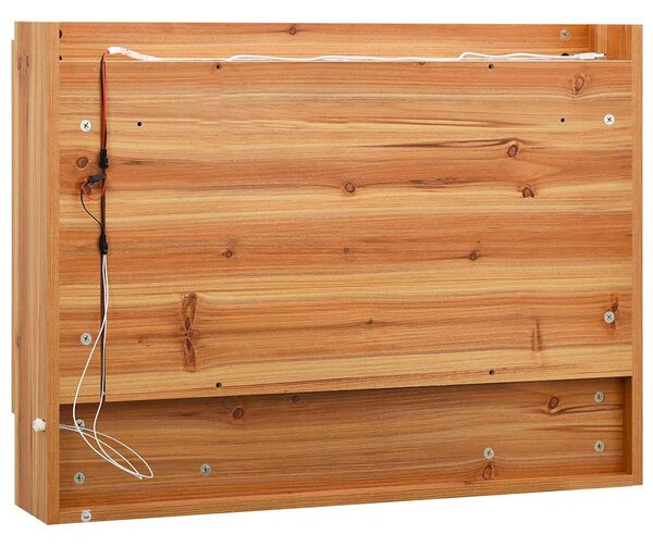 LED koupelnová zrcadlová skříňka dub 80 x 15 x 60 cm MDF 323606