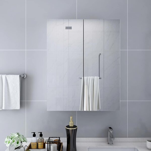 323607 Bathroom Mirror Cabinet White 60x15x75 cm MDF 323607
