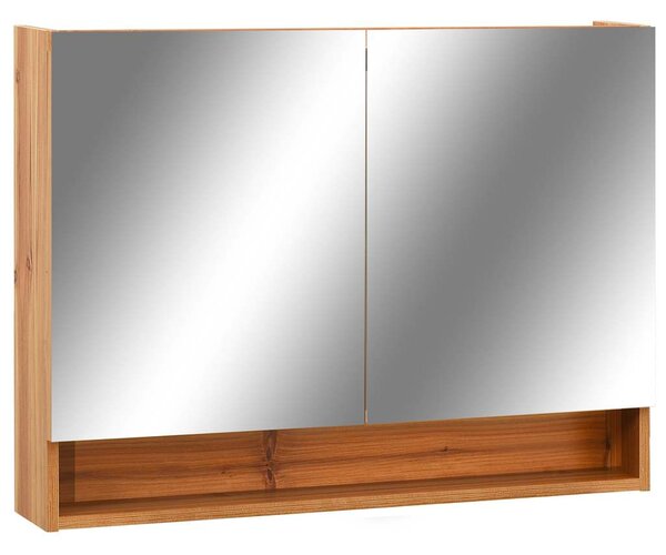 LED koupelnová zrcadlová skříňka dub 80 x 15 x 60 cm MDF 323606