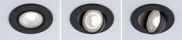 P 92413 LED vestavné svítidlo Zina IP65 5W / 8W 230V stmívatelné 2700 - 4000K černá mat - PAULMANN