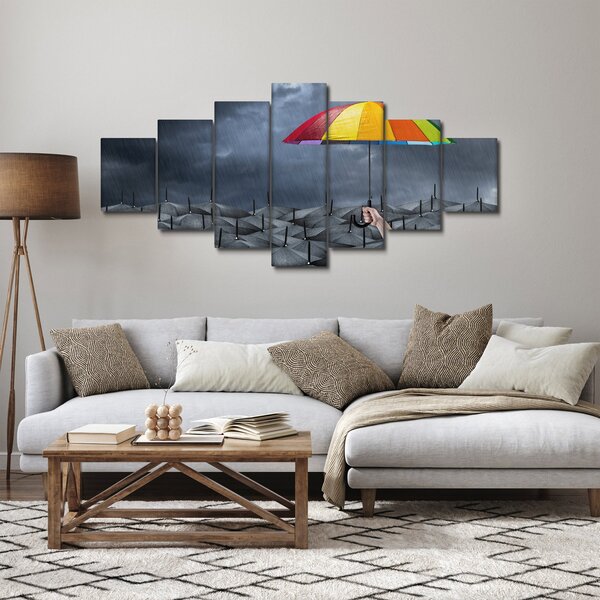 Obraz - Deštníky (210x100 cm)
