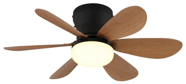 Globo 03625H -LED Stm stropní ventilátor DELORES LED/5W/230V 2700-6500K hnědá+DO
