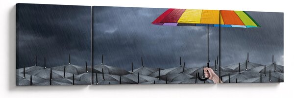 Obraz - Deštníky (170x50 cm)