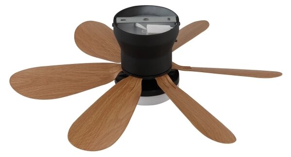 Globo 03625H -LED Stm stropní ventilátor DELORES LED/5W/230V 2700-6500K hnědá+DO