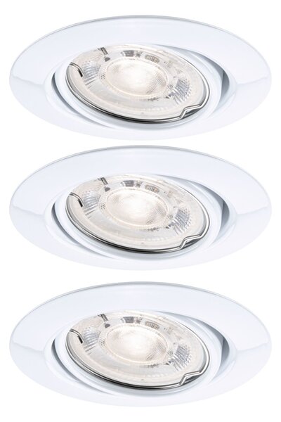 P 94949 LED vestavné svítidlo Base GU10 Flat výklopné 3x4W 230V 2700K bílá - PAULMANN