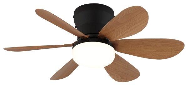 Globo 03625H -LED Stm stropní ventilátor DELORES LED/5W/230V 2700-6500K hnědá+DO