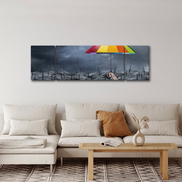Obraz - Deštníky (170x50 cm)