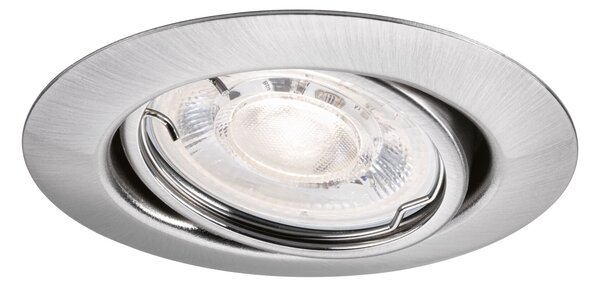 P 94950 LED vestavné svítidlo Base GU10 Flat výklopné 3x4W 230V 2700K kov kartáčovaný - PAULMANN