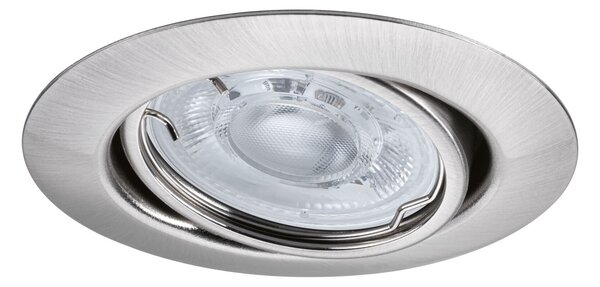 P 94950 LED vestavné svítidlo Base GU10 Flat výklopné 3x4W 230V 2700K kov kartáčovaný - PAULMANN