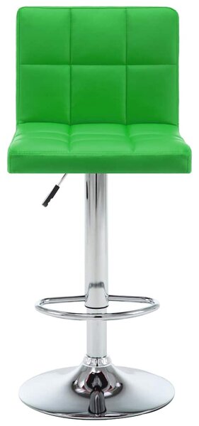 Barové stoličky 2 ks zelené umělá kůže 323642