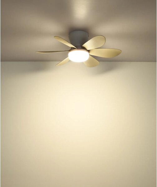 Globo 03625SA-LED Stm stropní ventilátor DELORES LED/5W/230V 2700-6500K béž+DO