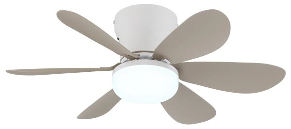 Globo 03625SA-LED Stm stropní ventilátor DELORES LED/5W/230V 2700-6500K béž+DO