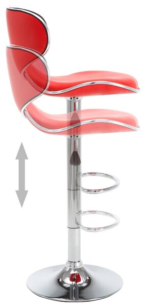 323645 Bar Stools 2 pcs Red Faux Leather 323645
